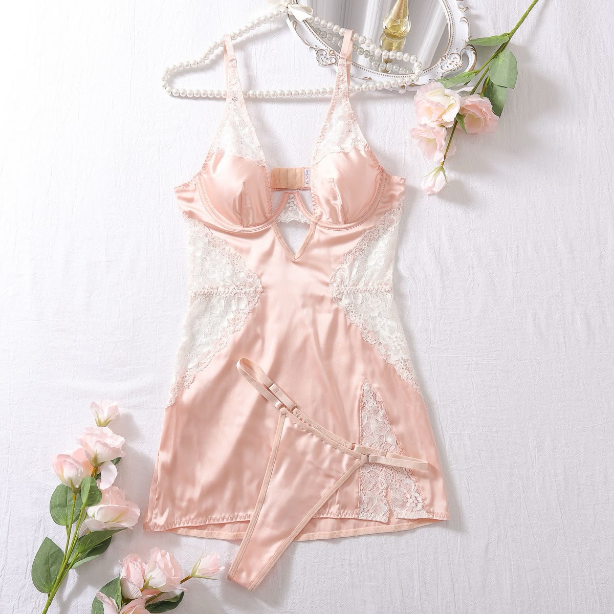 Rose Satin Dress